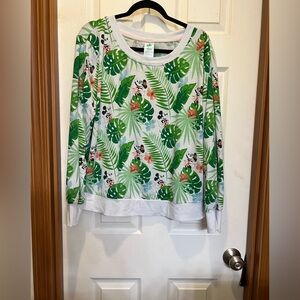 Disney Mickey and Minnie floral light weight sweatshirt